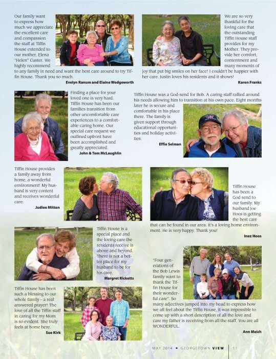 Come meet the families of Tiffin House during our day in the Tiffin Bluebonnets 2014 advertorial in Georgetown View Magazine, page 2-min