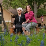 Tiffin House resident Liz is dashing among the bluebonnets